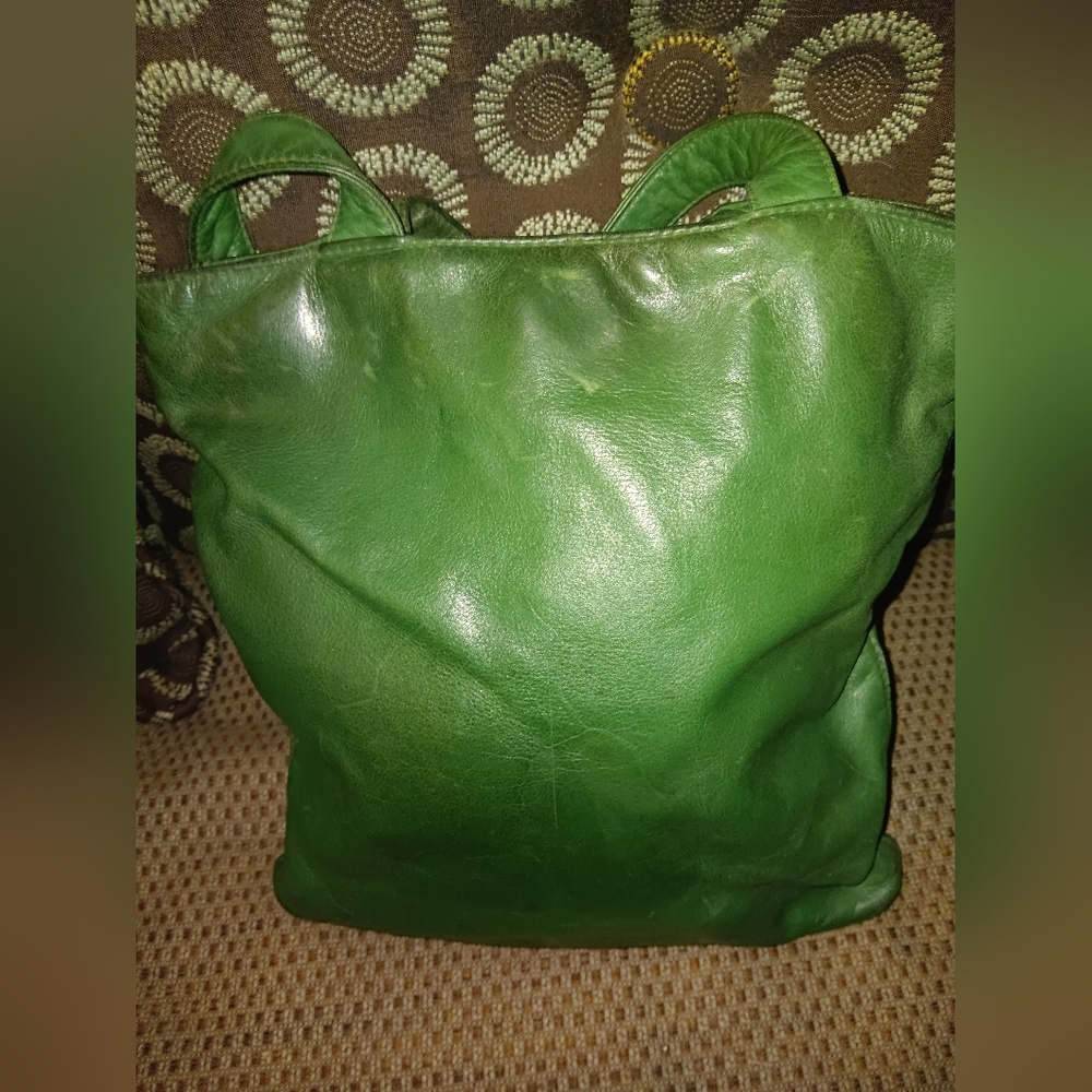 Ralph Lauren Vintage Green Leather Bag - Picture 3 of 5
